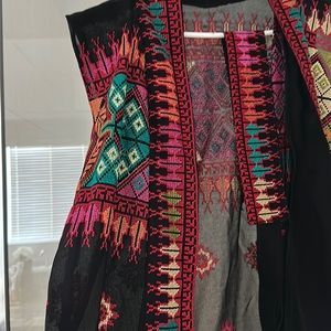 Palestinian cardigan dress with belt